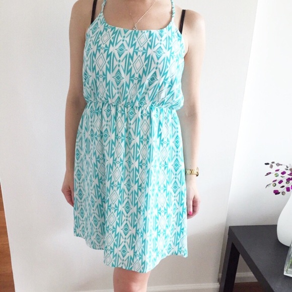 Summer Vacation Geometric Print Cocktail Dress Small Medium - Picture 4 of 5